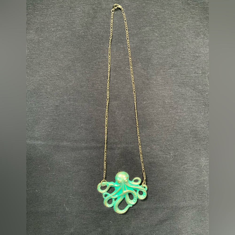 Copper Look Octopus Necklace - Picture 2 of 4